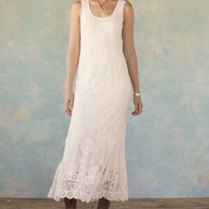 Sundance Cream Lace Maxi Dress, NWOT, Large